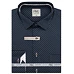 Pánská košile s dlouhým rukávem AMJ Comfort VDBR 11415 navy