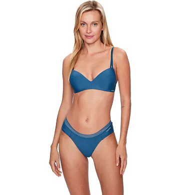 Push-up podprsenka bez kostic Calvin Klein QF6017E petrol