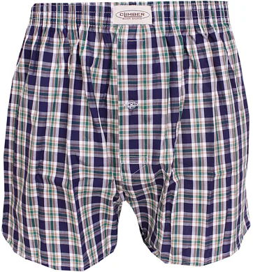 Moderní plátýnkové trenýrky Climber 3100C11 navy-zelená kostka