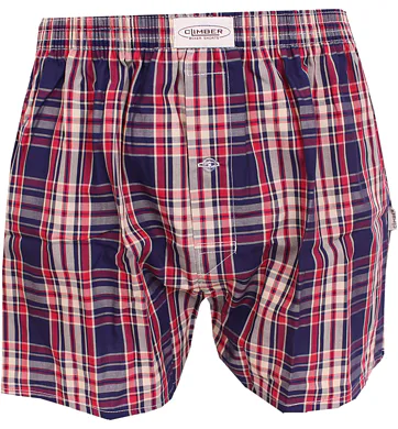 Moderní plátýnkové trenýrky Climber 3100C13 navy-red kostka