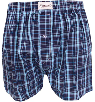 Moderní plátýnkové trenýrky Climber 3100C16 navy-tyrkys kostka