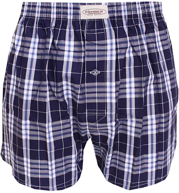 Pánské plátýnkové trenýrky Climber 3100C27 navy kostka