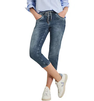 Cecil 3/4 kalhoty pro ženy 376617 mid blue