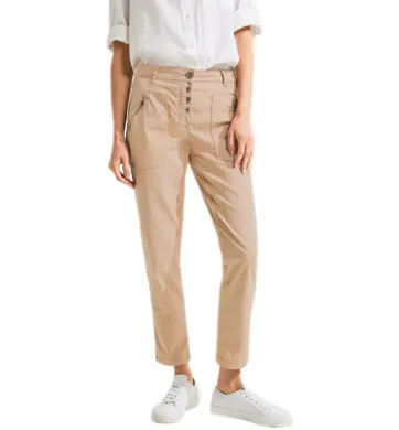 Casual Fit 7/8 kalhoty s vysokým pasem pro ženy Cecil 376690