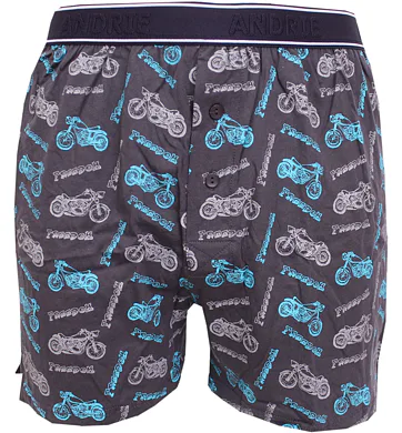 Pánské trenky s přiznanou gumou v pase Andrie PS 5772 motorka