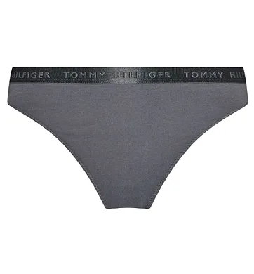 Dámská bavlněná tanga Tommy Hilfiger UW0UW04480 šedá