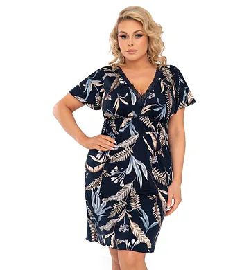 Noční košilka pro plnoštíhlé dámy Donna Helen Plus navy