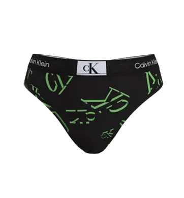 Tanga Calvin Klein QF7221E collection 1996 černo-zelené