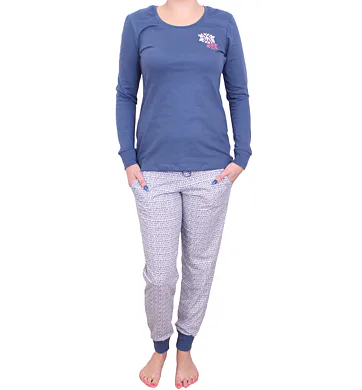 Dlouhé pyžamo pro ženy Pleas 180756 jeans