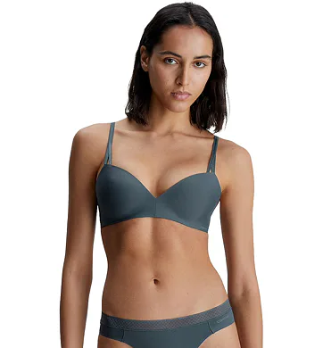 Push-up podprsenka bez kostic Calvin Klein QF6017E dark slate