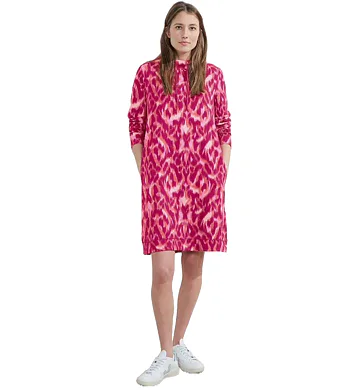 Dámské šaty s límcem do stojáčku Cecil 143919 pink sorbet