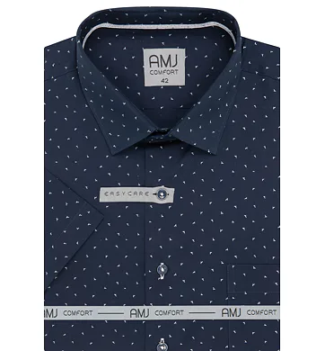Elegantní košile AMJ Comfort slim VKSBR 1367 noční modř