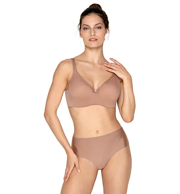 Bezešvá podprsenka Cinnamon Nude se skrytými kosticemi 041840 nugát