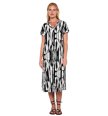 Elegantní letní šaty s krátkými rukávy 20442
