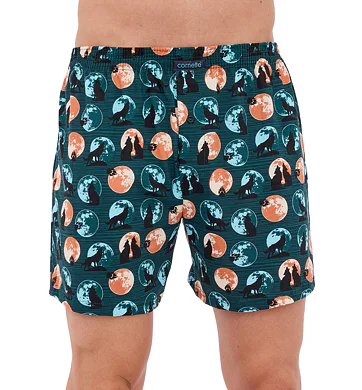 Bavlněné trenky s barevnými obrázky Cornette Classic 001/159 vlci