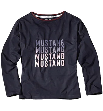 Dámské tričko s dlouhým rukávem Mustang 6236-2300 navy