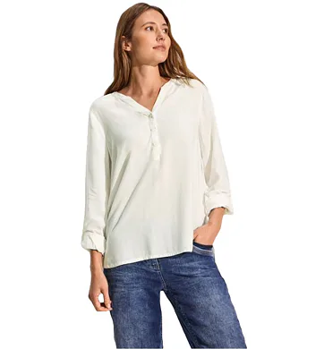 Dámská košile s ohrnutými rukávy Cecil 344972 off white