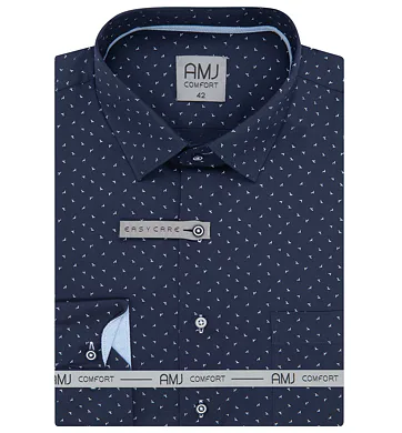 Pánská slim společenská košile AMJ VDSBR 1387 navy