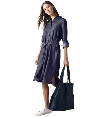Dámské lyocell šaty Cecil 144158 dark blue