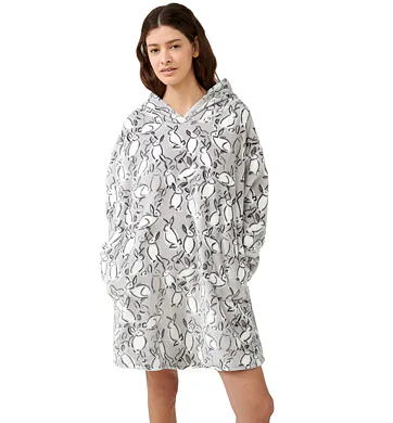 Dámské pončo s kapucí 21463 light gray