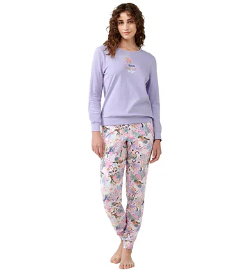 Dámské pyžamo do manžety Vamp 21303 lavender sweet