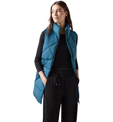 Dámská dlouhá vesta Cecil 220234 nordic aqua