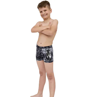 Chlapecké boxerky Cornette Young Wolf 2 černý melír