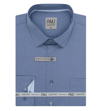 Pánská košile s dlouhým rukávem AMJ Comfort VDBR 1394 jeans