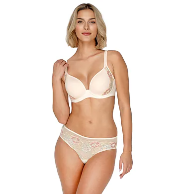 Vyztužená bezešvá podrsenka s nízkým středem Timo 042848 Charming pudr