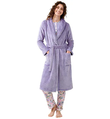 Dlouhý Vamp fleecový župan pro ženy 21332 lavender sweet