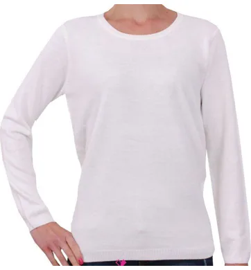 Dámský svetr s kulatým výstřihem 56230 off white