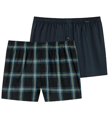 Plátýnkové trenýrky Schiesser 2 pack 180202 noční modř