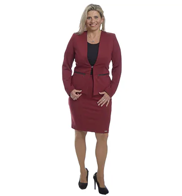 Elegantní dámský kabátek Tolmea 10324 bordo