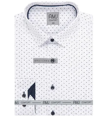 Pánská slim společenská košile AMJ VDSBR 1416 bílo-navy