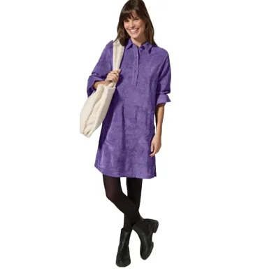 Dámské manšestrové šaty Cecil 144229 lilac