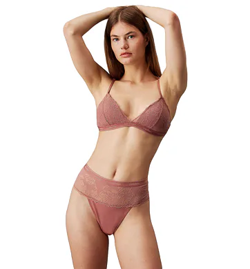 Calvin Klein podprsenka Modern Lace QF7974E red grape