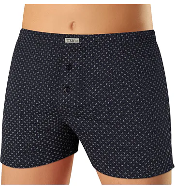 Pánské bavlněné trenky s moderním vzorem Andrie PS 5889 navy