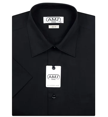 Košile AMJ Slim Fit JKS 17 černá
