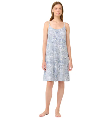 Letní noční košile Vamp s ramínky 22018 blue serene
