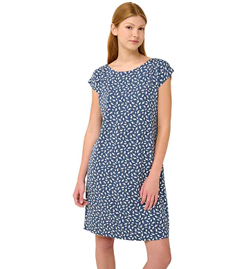 Letní noční košile s potiskem mušlí Vamp 22051 blue raf