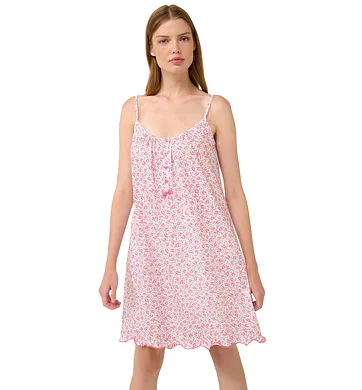 Bavlněná letní noční košile na ramínka Vamp 22254 pink dove
