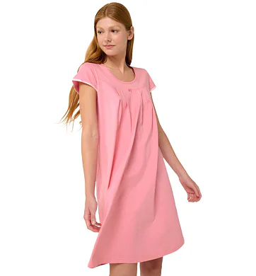 Bavlněná letní noční košile s volánky Vamp 22261 pink sea