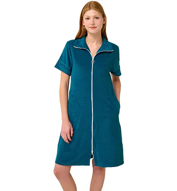 Obyčejné plážové šaty Vamp Frottee se zipem 22580 blue lyons