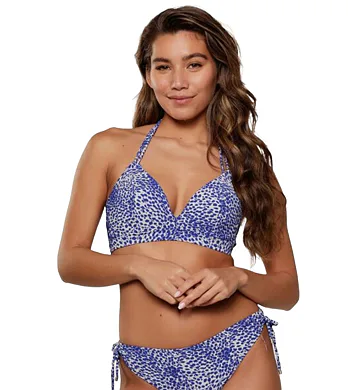 Dámské vyztužené bikiny LingaDore 7709TB/SB modrobílý tisk