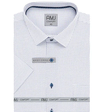 Elegantní košile pro muže AMJ Comfort VKBR 1378 bílo-navy