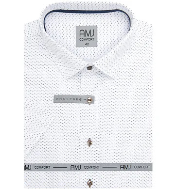 Elegantní košile pro muže AMJ Comfort Fit VKBR 1453 bílá