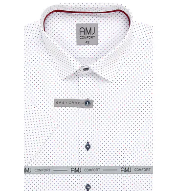 Elegantní košile pro muže AMJ Comfort Slim VKSBR 1379 bílo-modrá