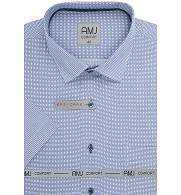 Elegantní košile pro muže AMJ Comfort Slim VKSBR 1434 bílo-modrá