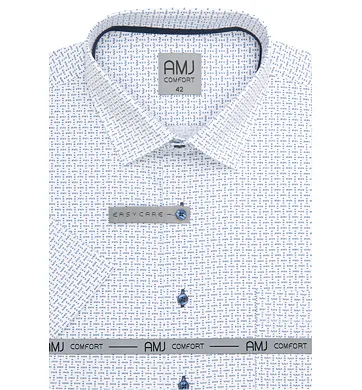 Elegantní košile pro muže AMJ Comfort Slim VKSBR 1442 bílo-modrá