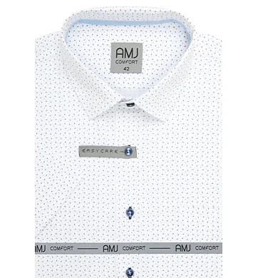 Elegantní košile pro muže AMJ Comfort Slim VKSBR 1449 bílo-modrá